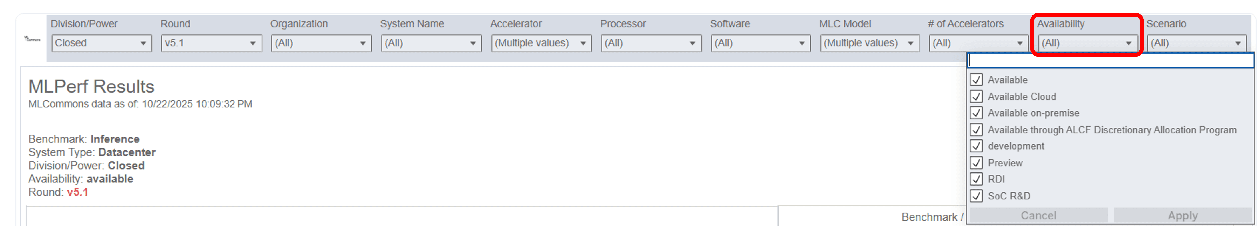 「Availability」で“市販・提供可能な構成”に絞る