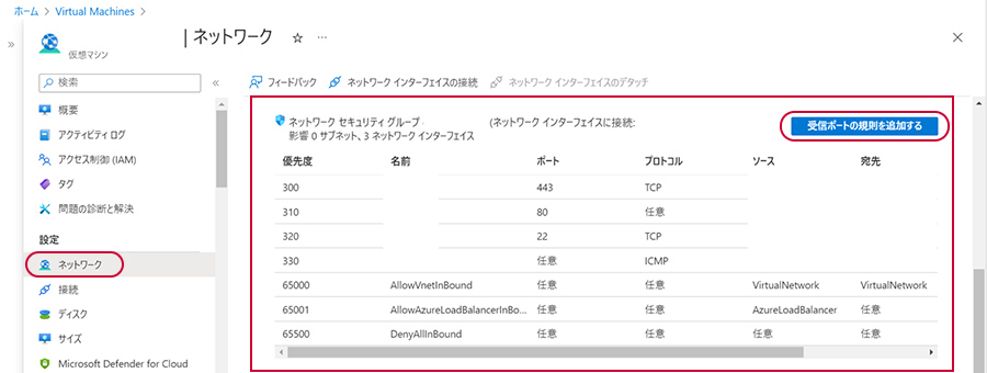 図3-4. ネットワークインターフェースの受信ポート