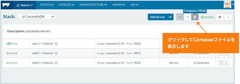 ＜図21＞ Composeファイルの確認